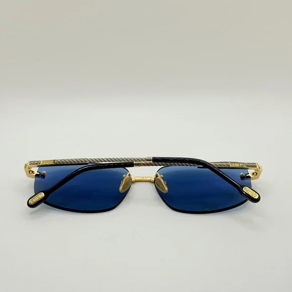 FRED FG40049U 30V Shiny Gold/Blue Sunglasses 60-14-145 NEW (Replacement Box) - Picture 5 of 16